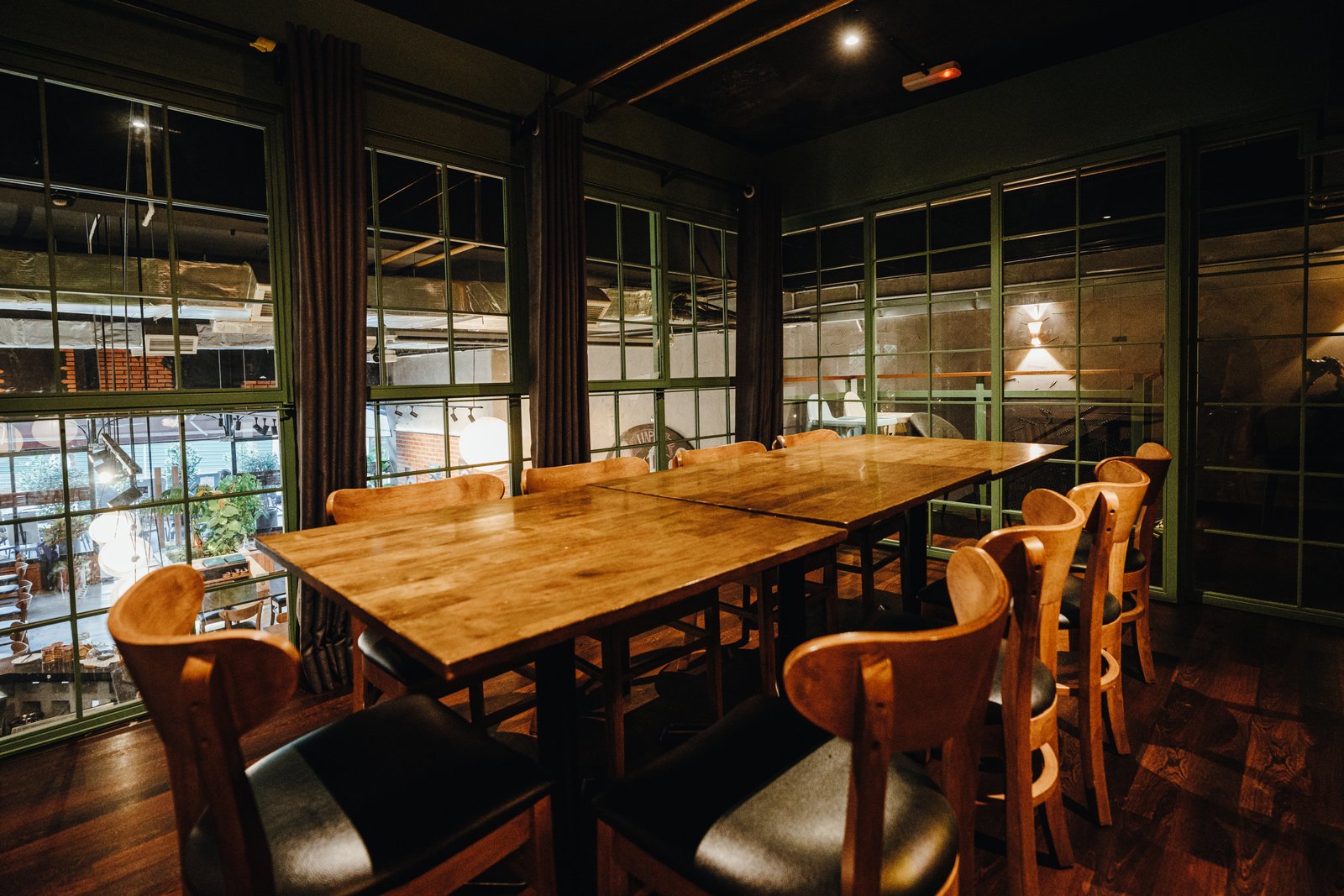 Muska KL private dining room with long communal table